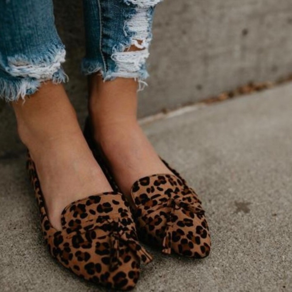 Suede Leopard Flats